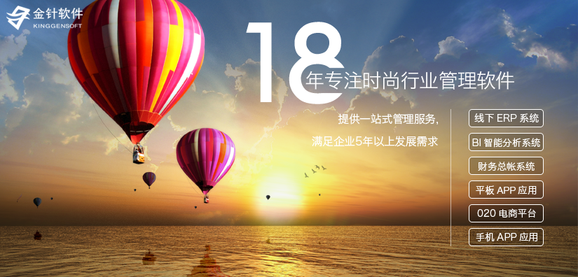 金针软件，15年鞋服皮具行业管理软件